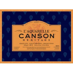 بلوك31*23  هيرتج 640 غم كولد برس برتقالي قطن 100 % مصمغ 4 جوانب 12 ورقة 